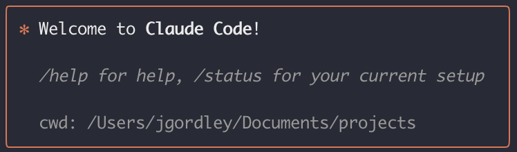 Claude Code Welcome Screen