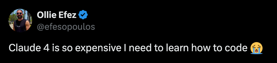 Tweet about Claude